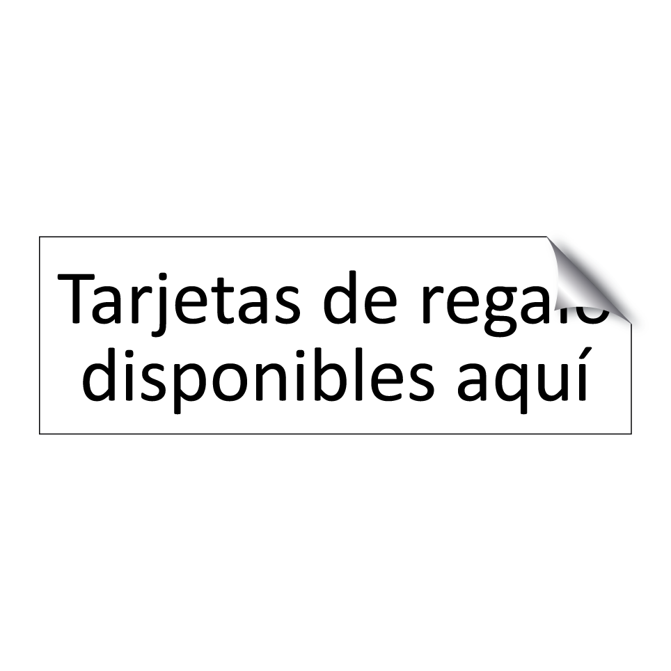 Tarjetas de regalo disponibles aquí