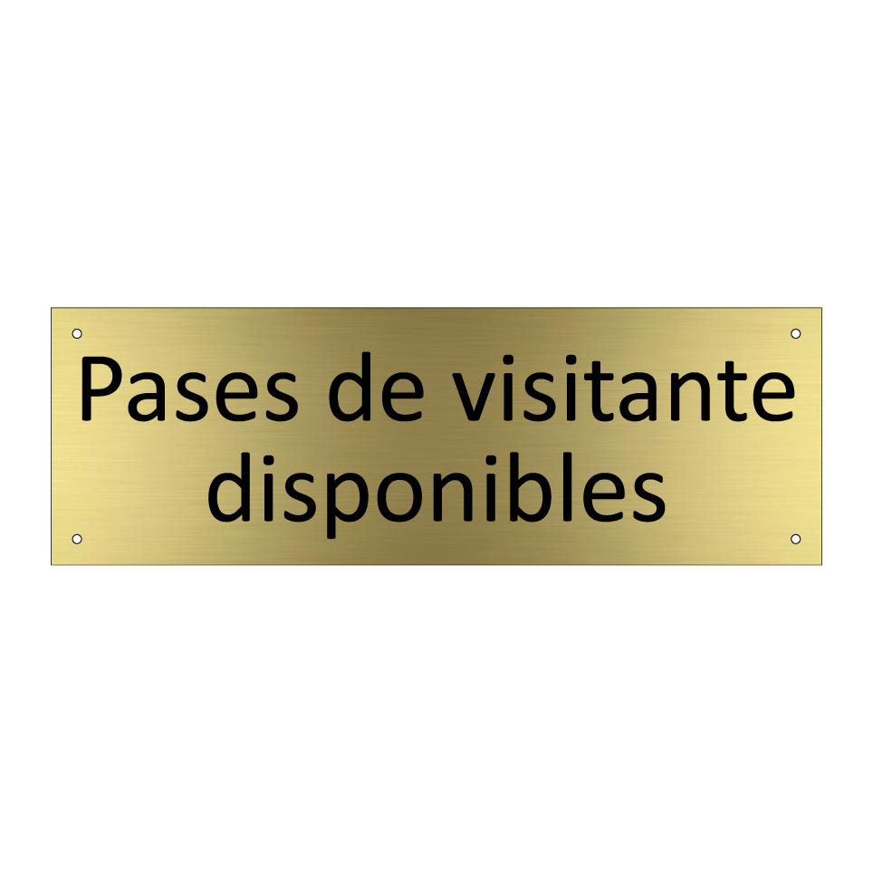 Pases de visitante disponibles