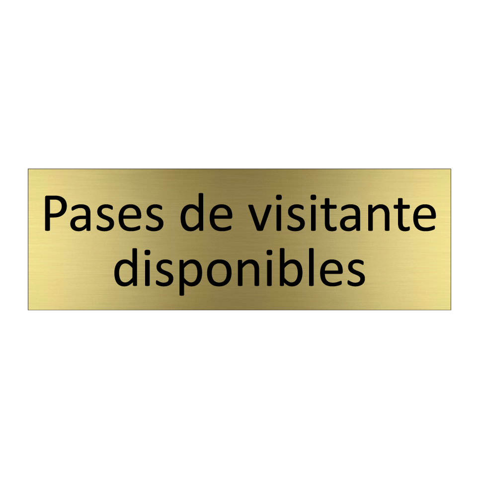 Pases de visitante disponibles