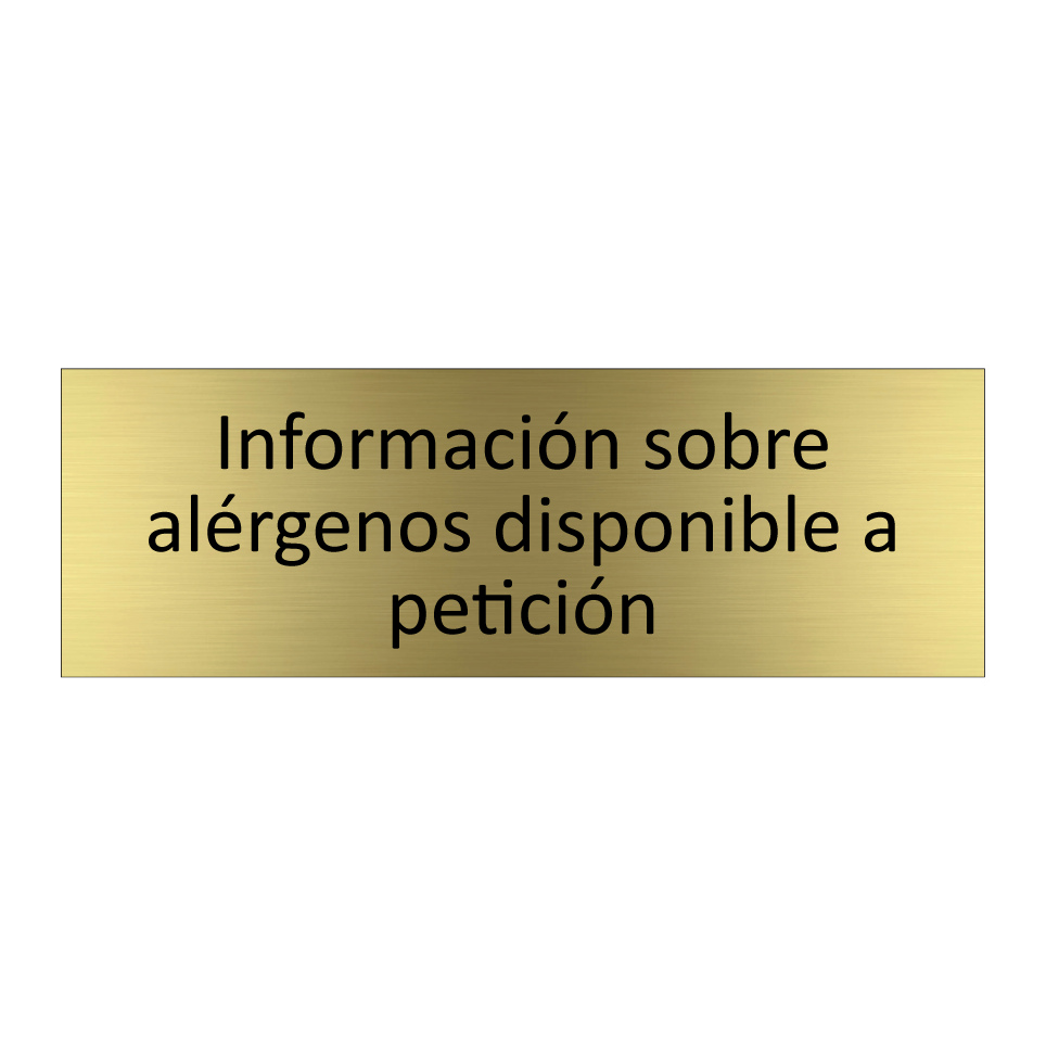 Información sobre alérgenos disponible a petición