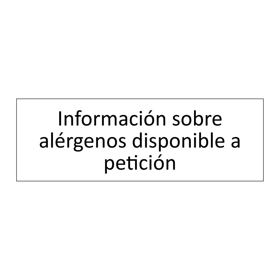 Información sobre alérgenos disponible a petición