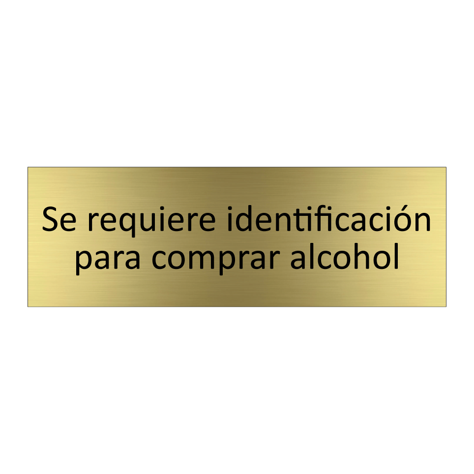 Se requiere identificación para comprar alcohol