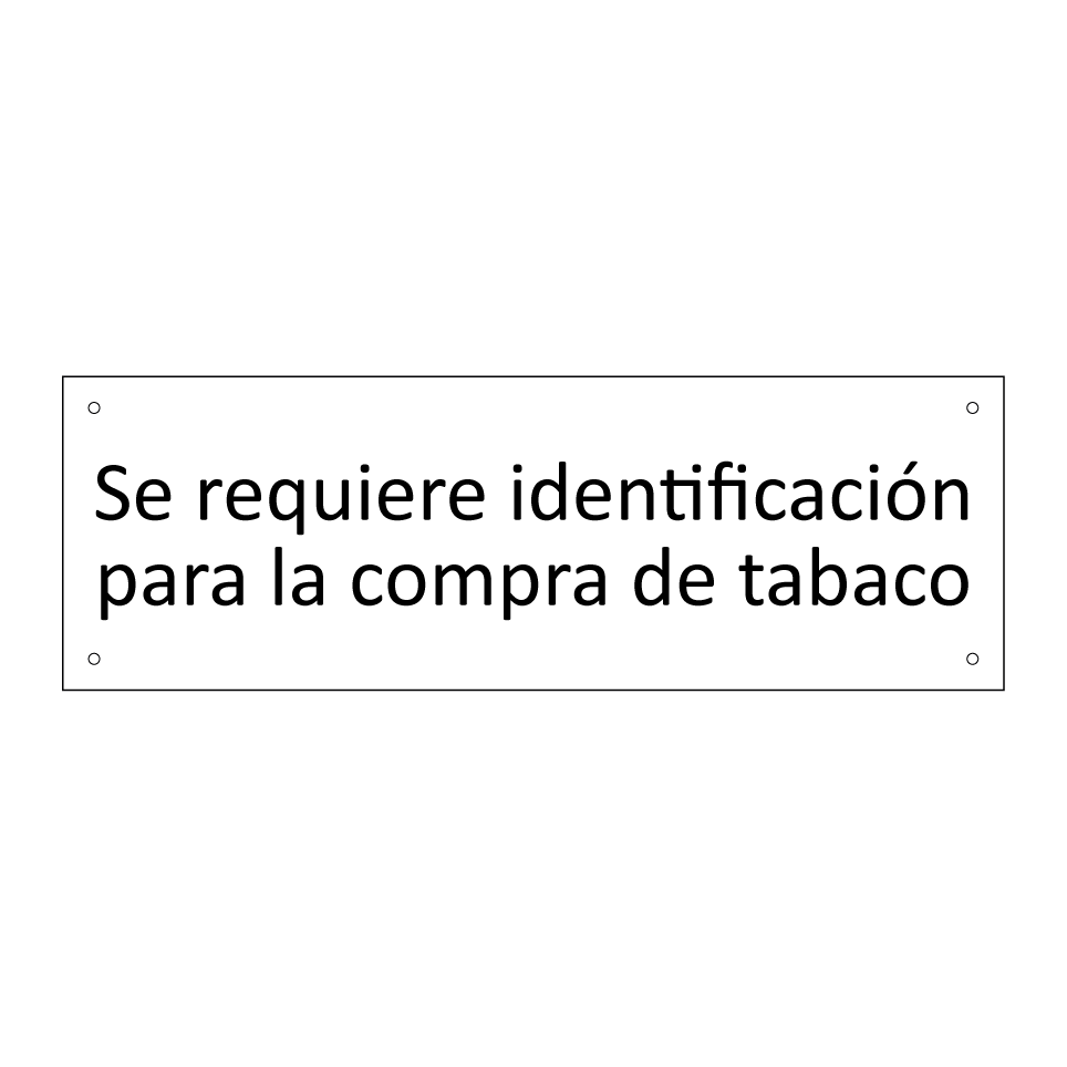 Se requiere identificación para la compra de tabaco