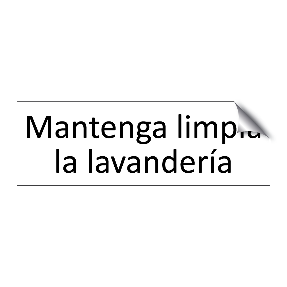 Mantenga limpia la lavandería