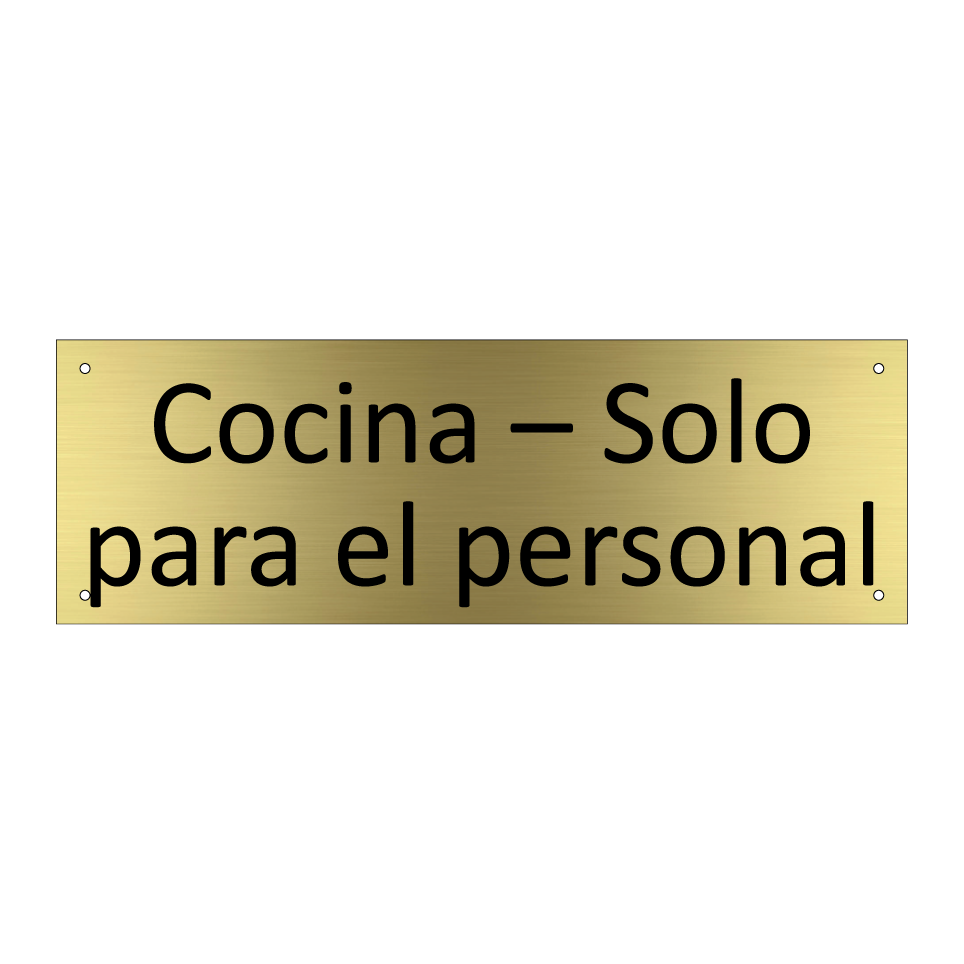 Cocina – Solo para el personal
