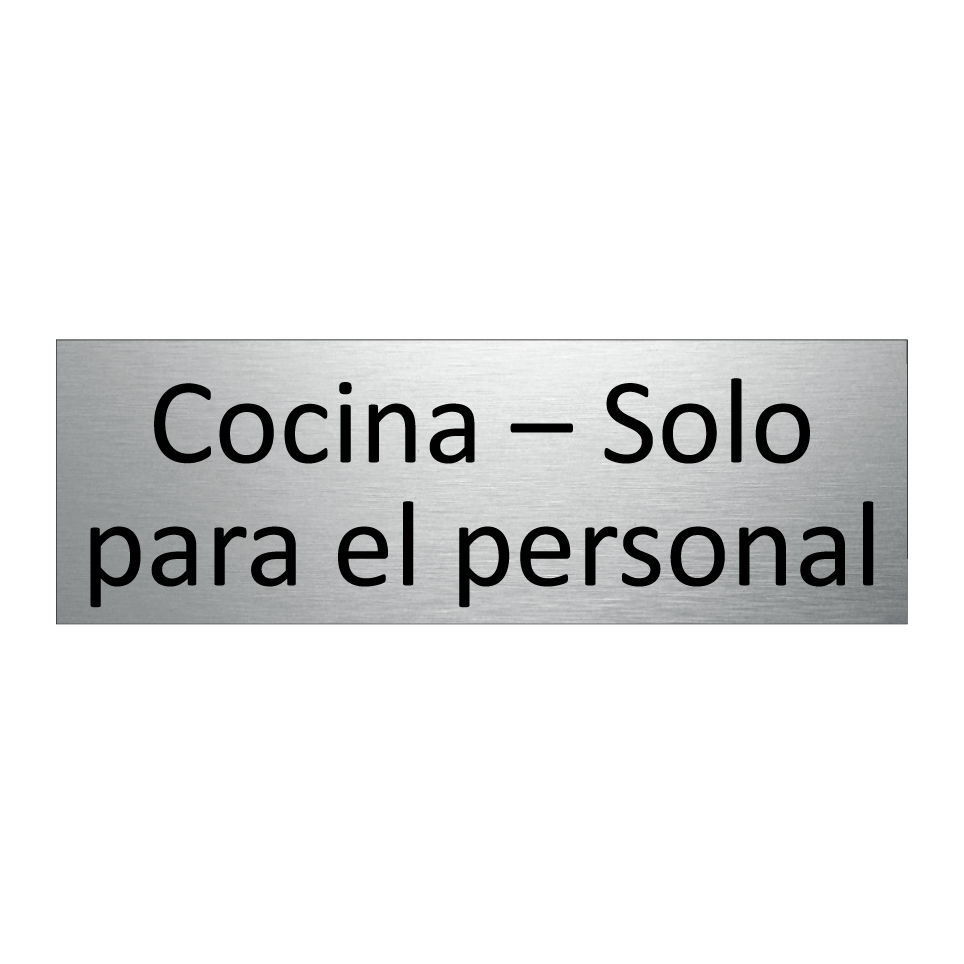 Cocina – Solo para el personal