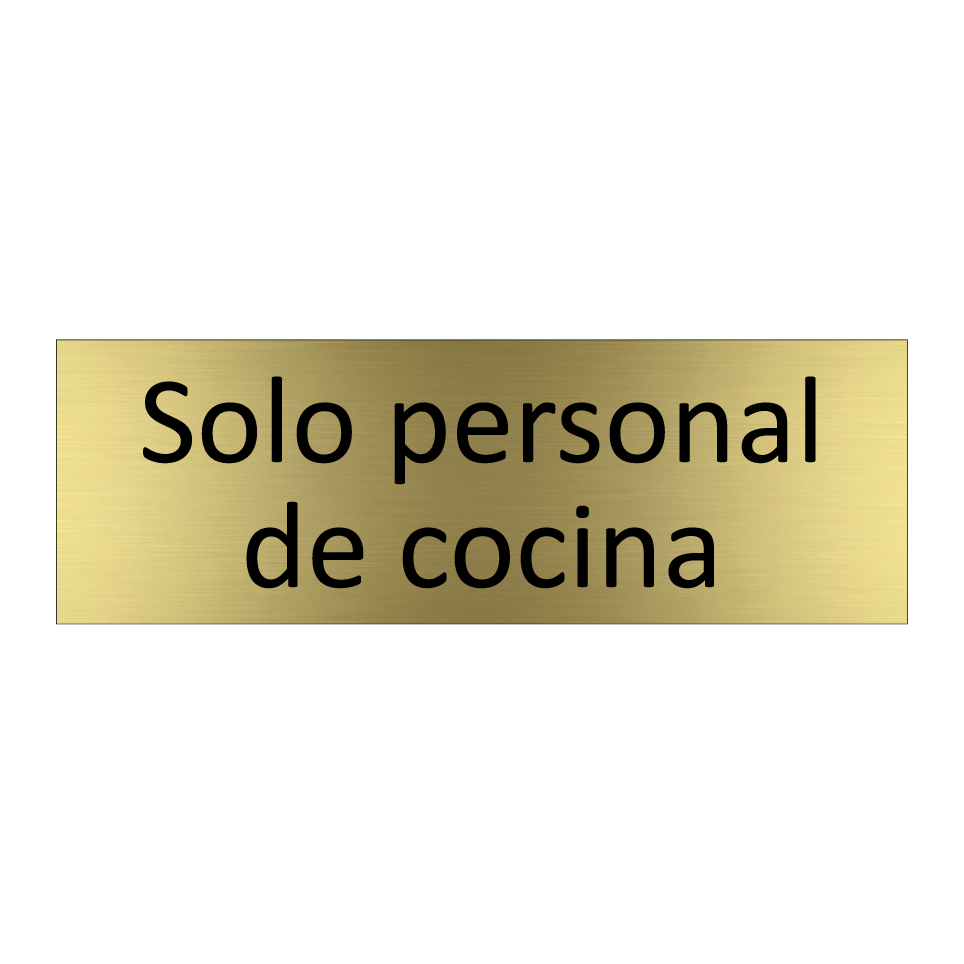 Solo personal de cocina