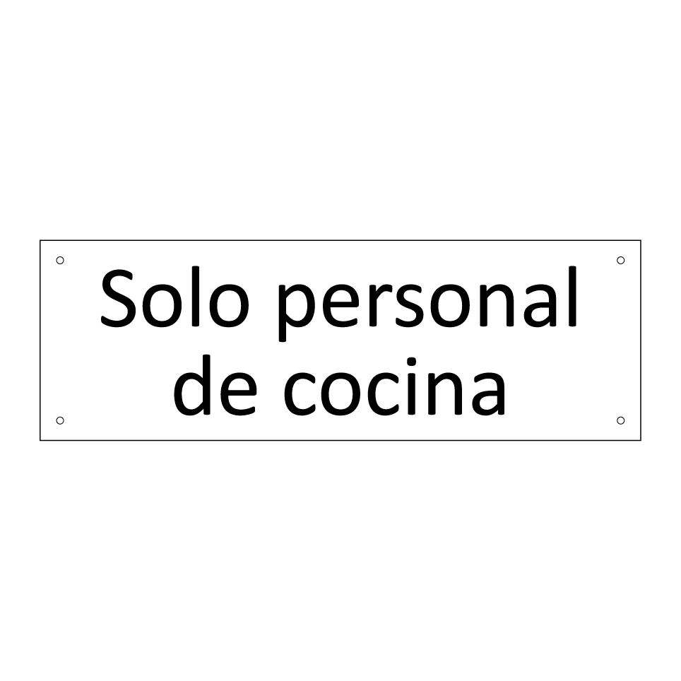 Solo personal de cocina