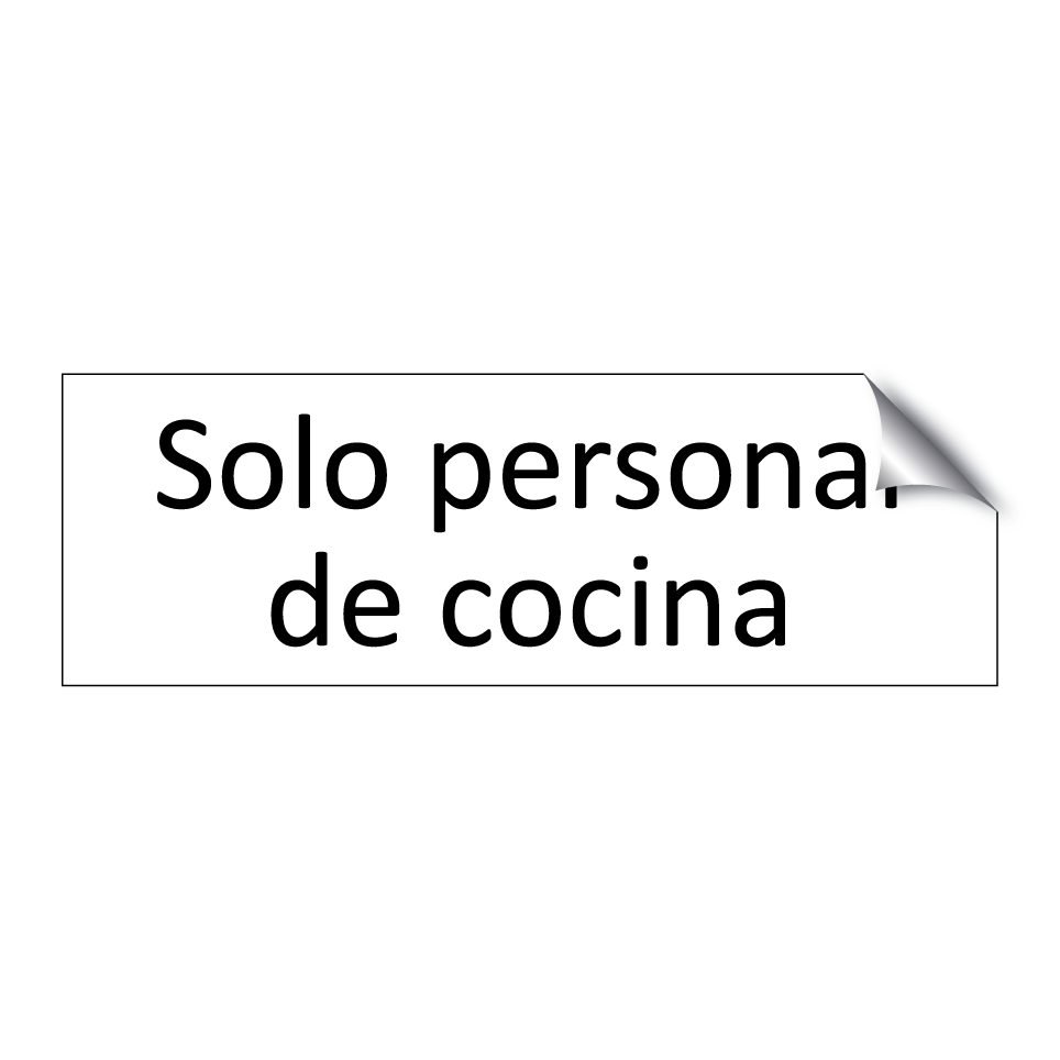 Solo personal de cocina