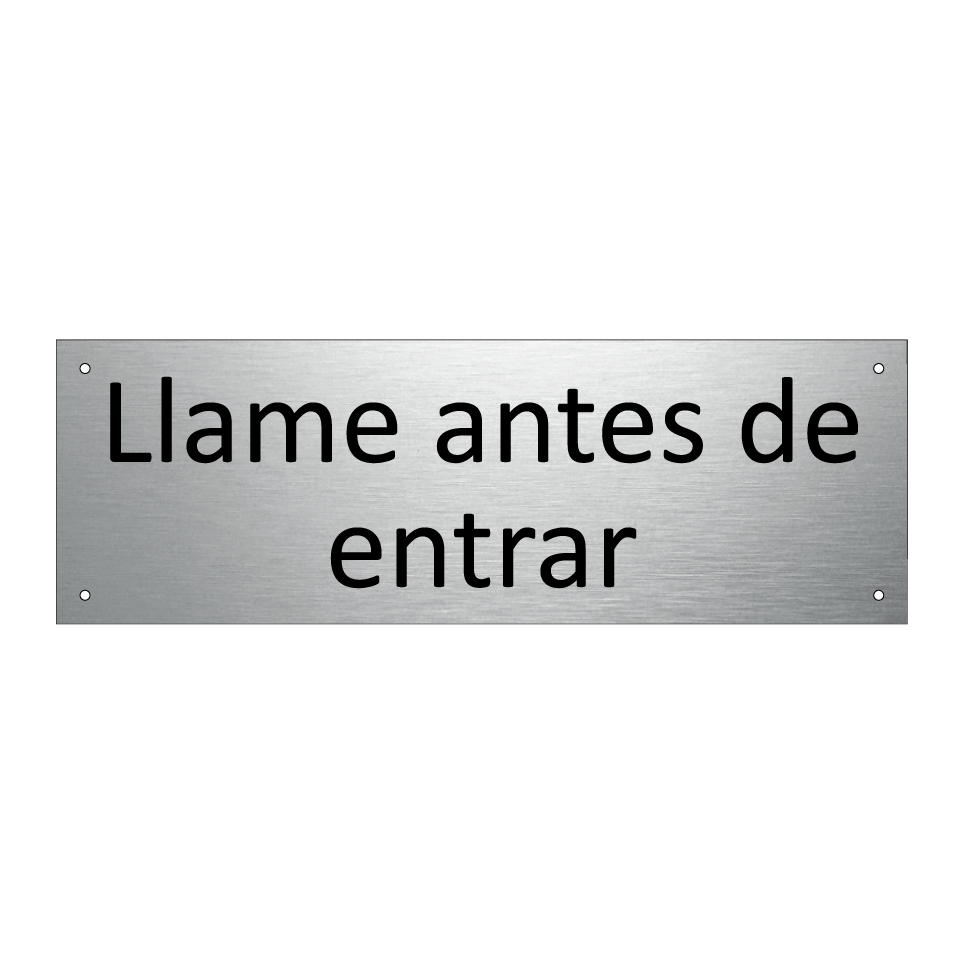 Llame antes de entrar