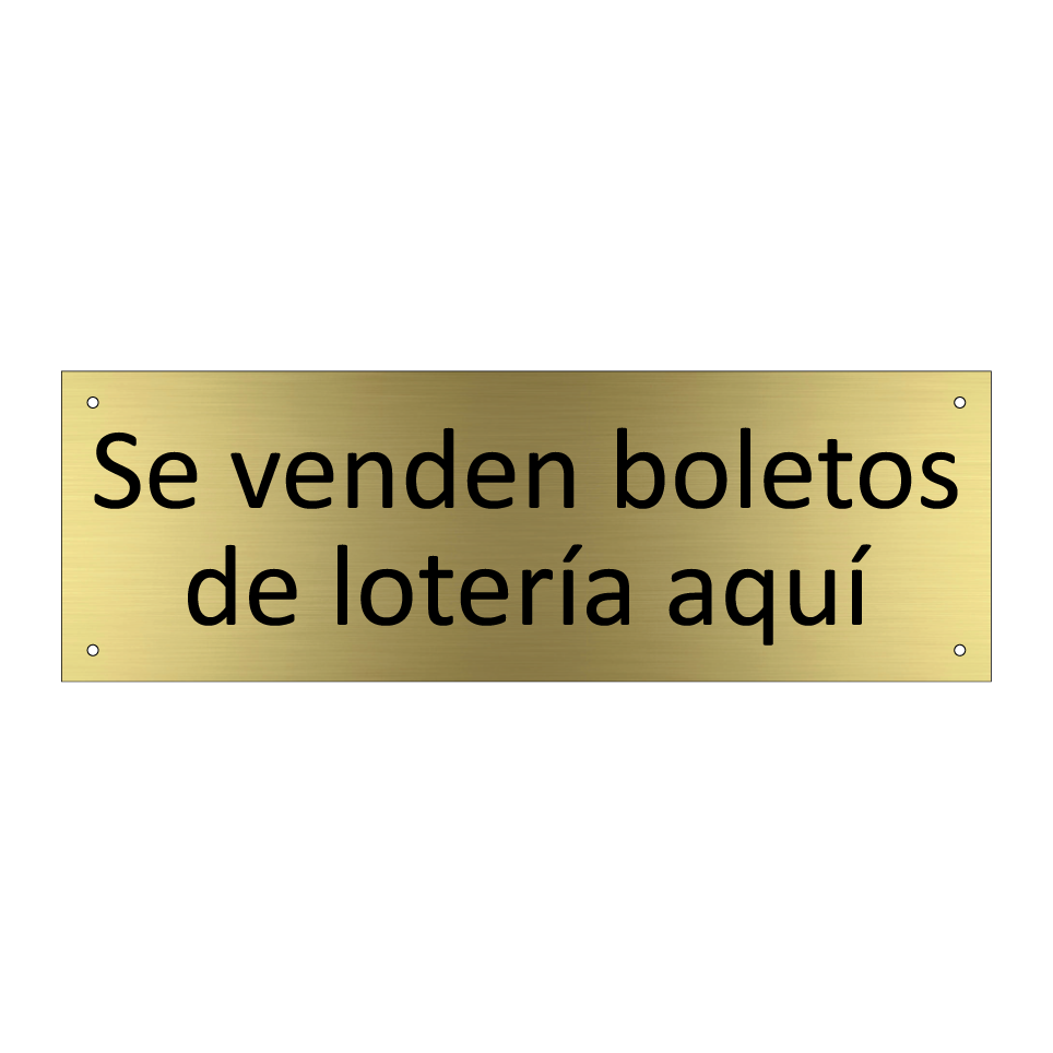Se venden boletos de lotería aquí
