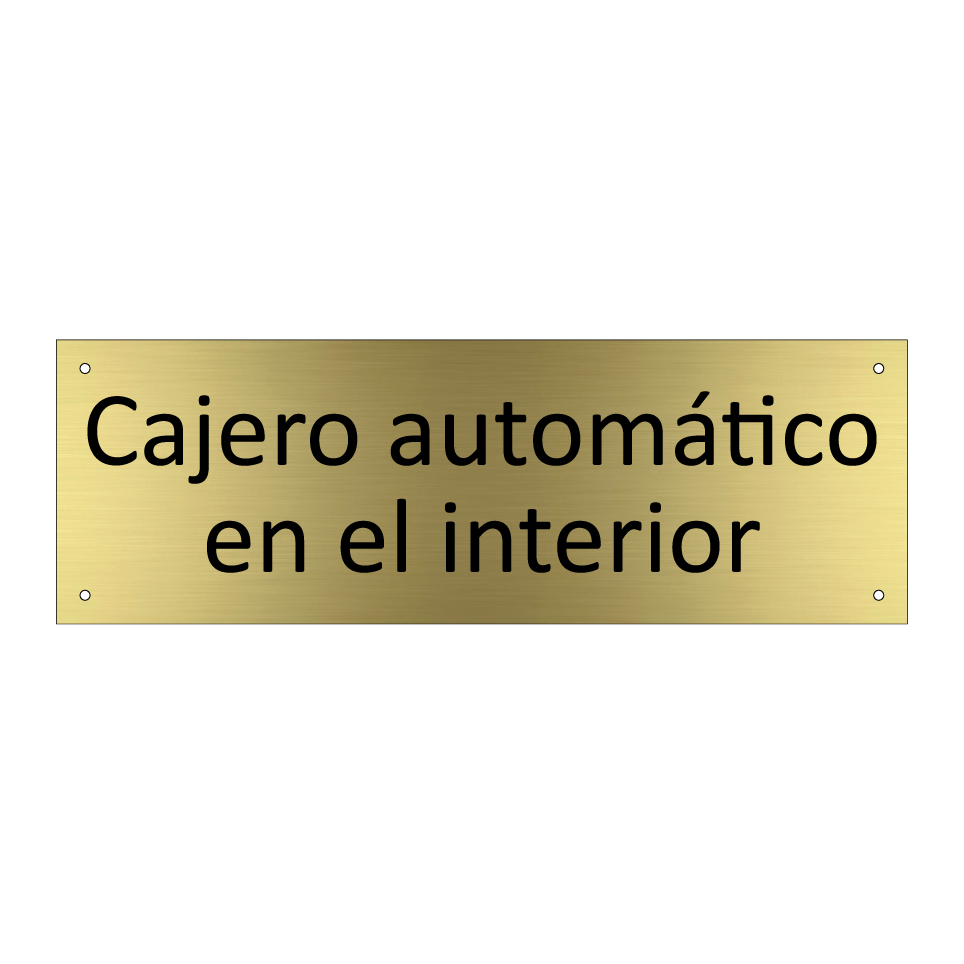 Cajero automático en el interior