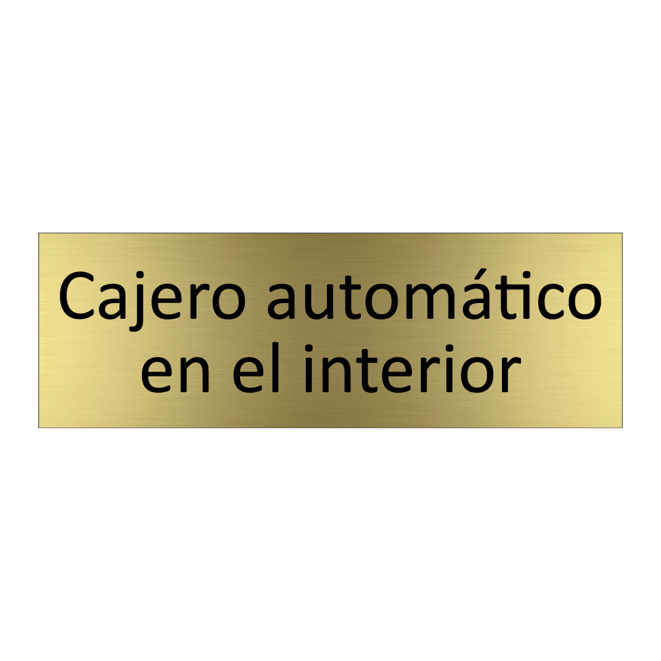 Cajero automático en el interior