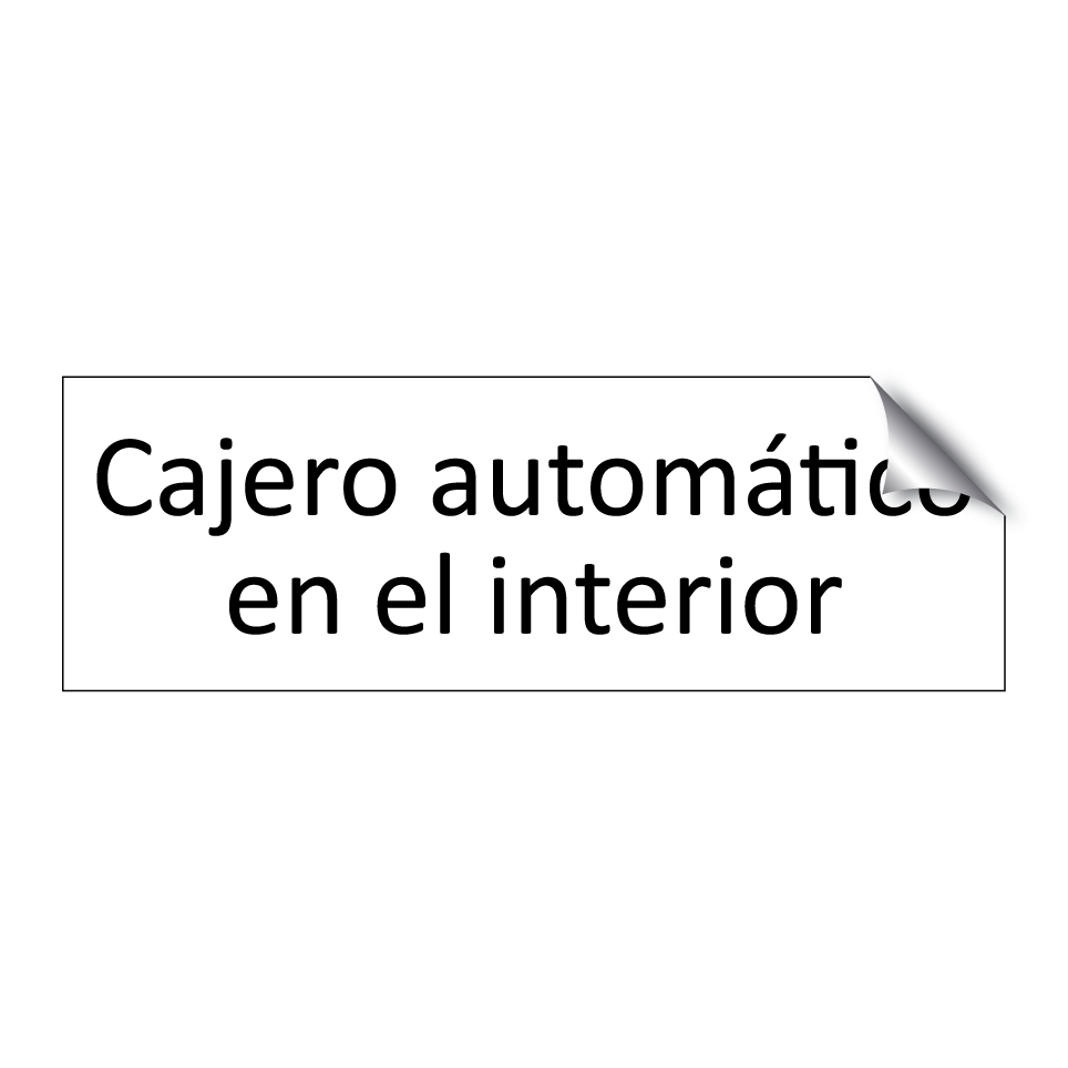 Cajero automático en el interior