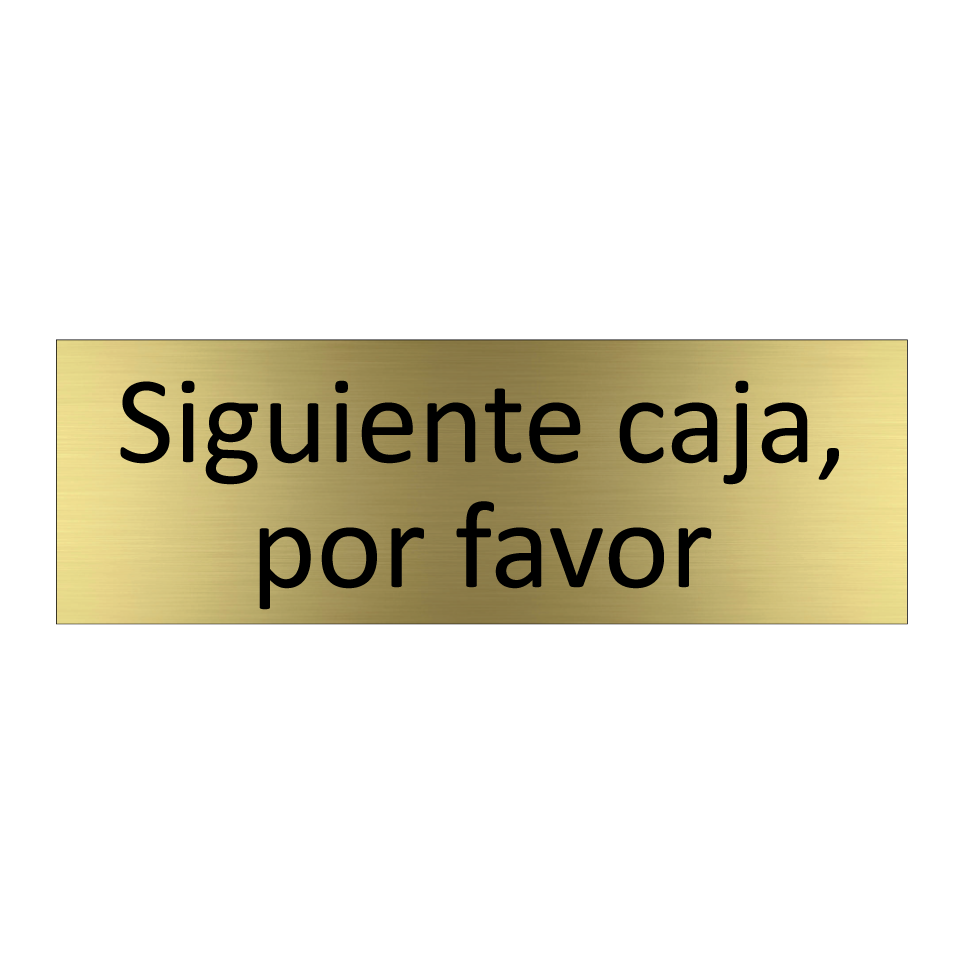 Siguiente caja, por favor