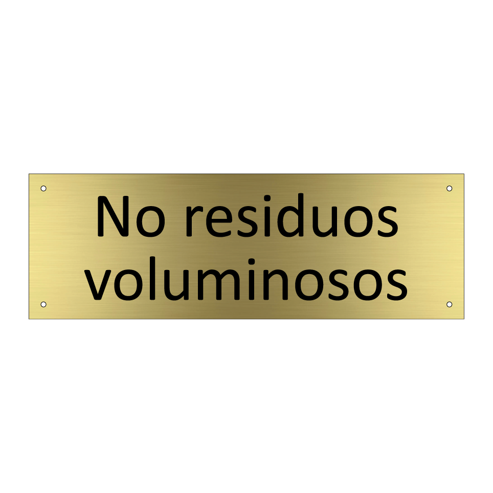 No residuos voluminosos