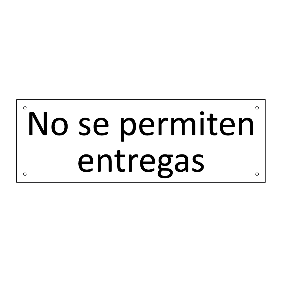No se permiten entregas