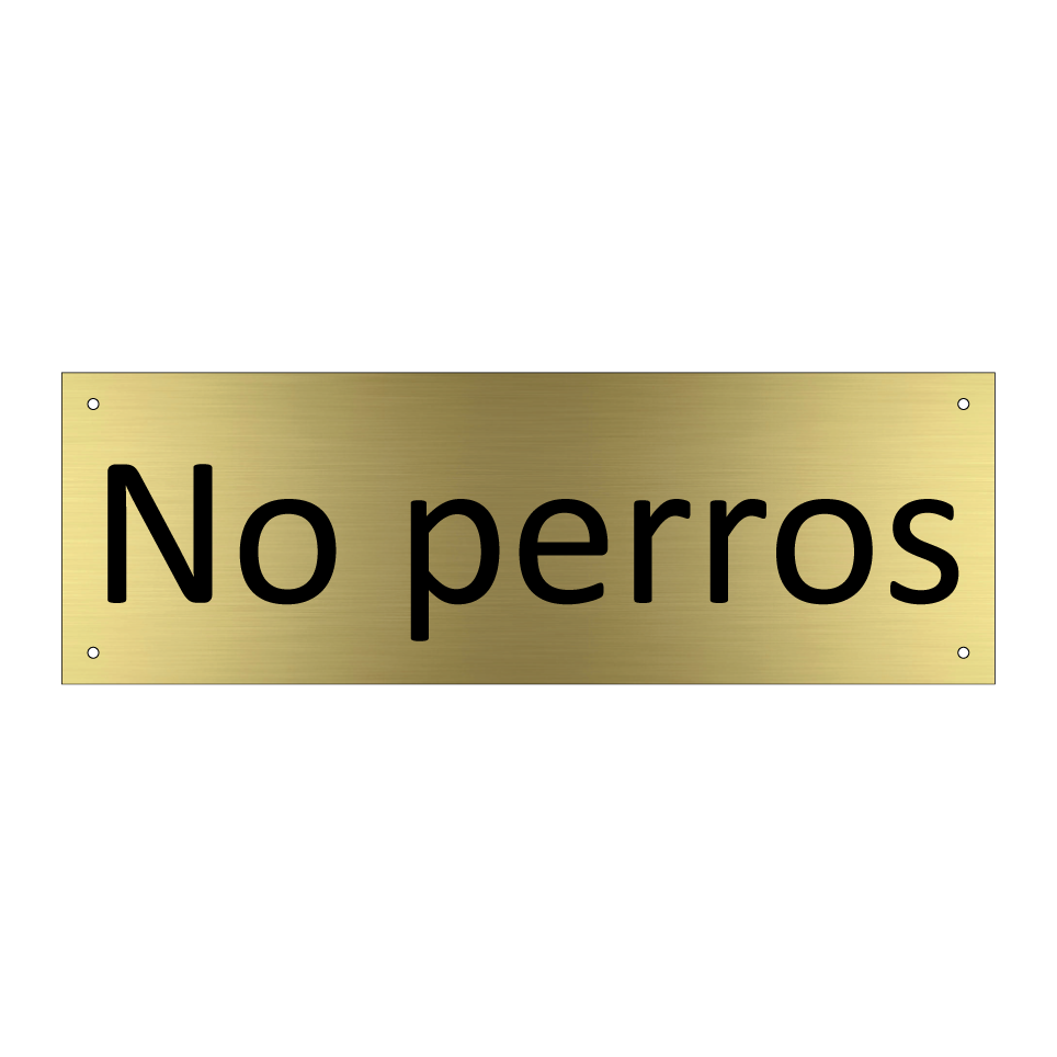 No perros