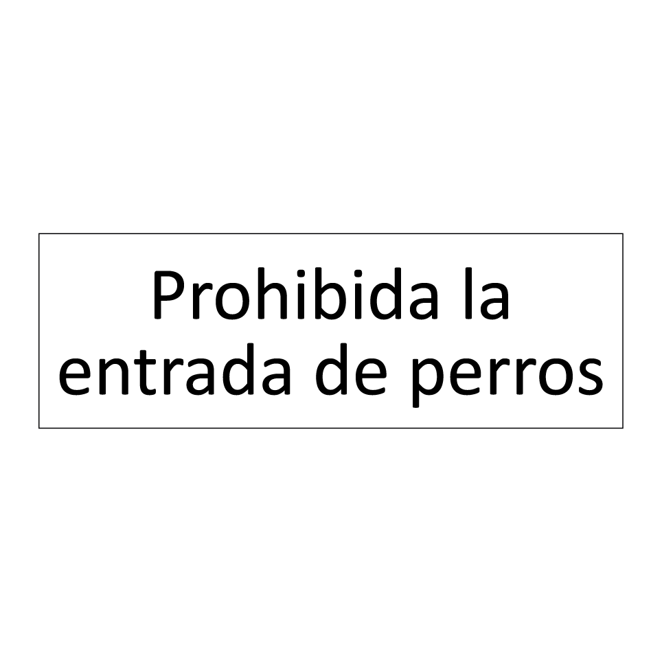 Prohibida la entrada de perros