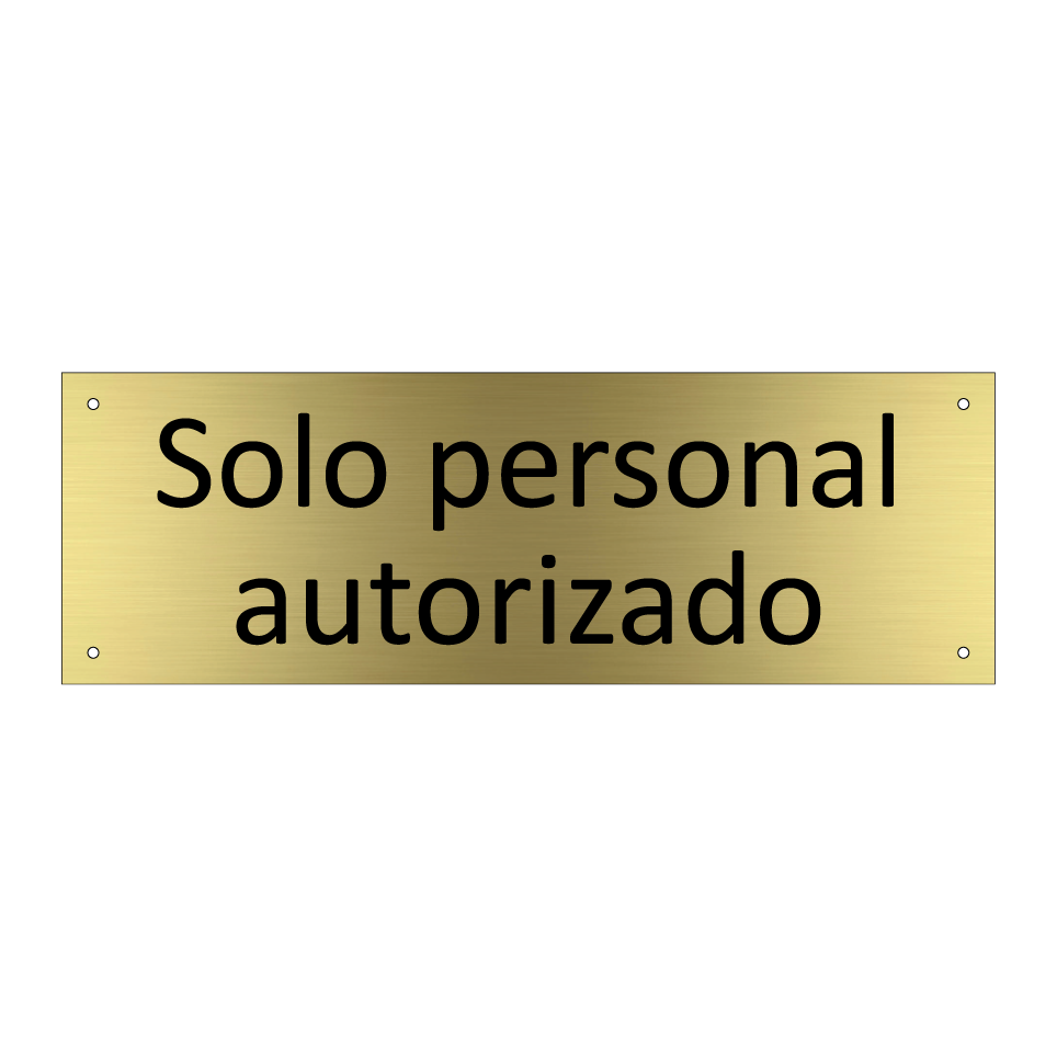 Solo personal autorizado