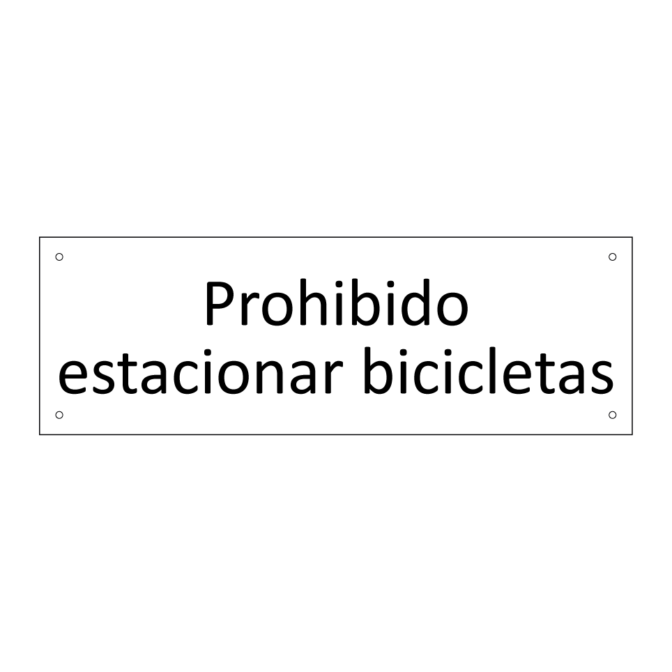 Prohibido estacionar bicicletas