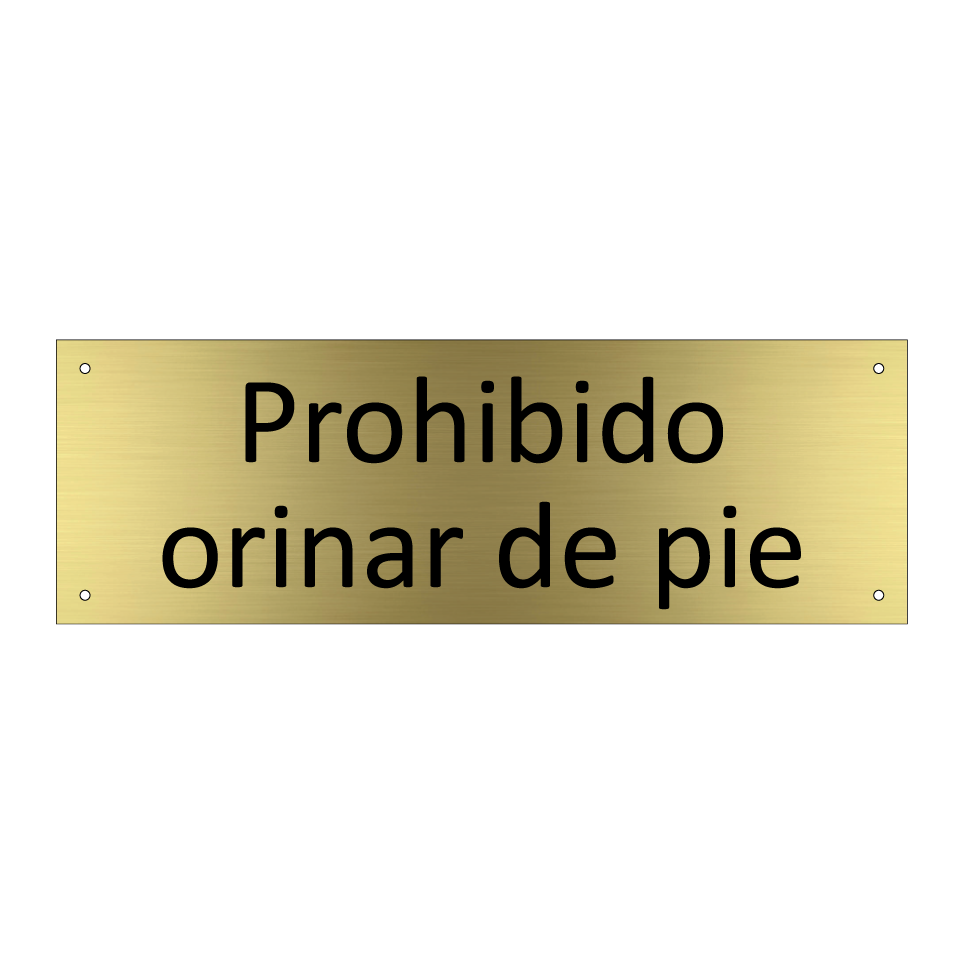 Prohibido orinar de pie