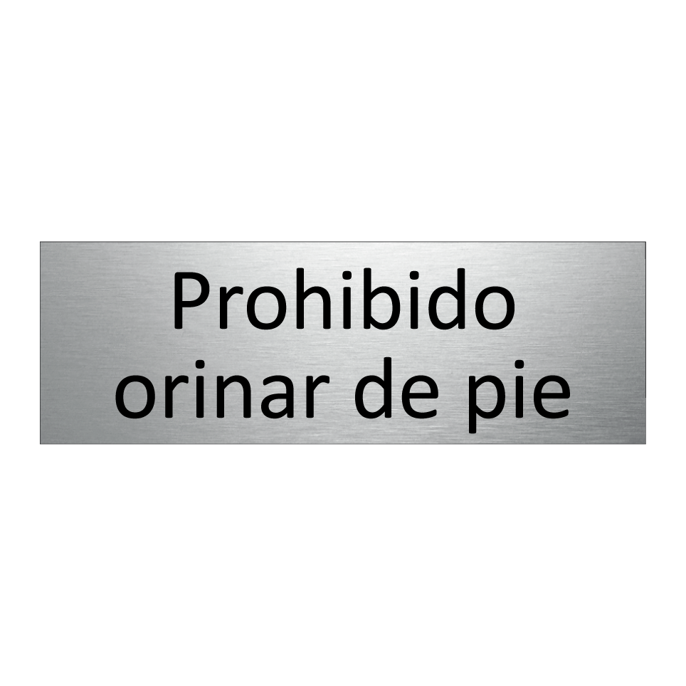 Prohibido orinar de pie