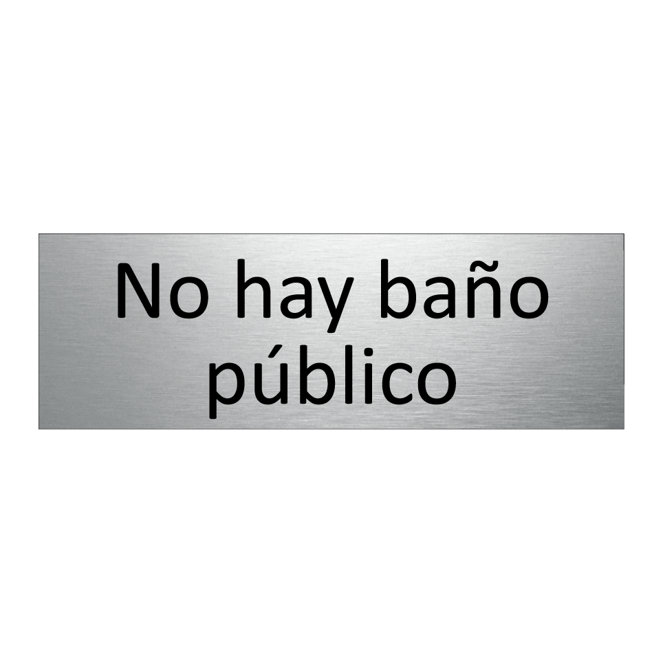 No hay baño público