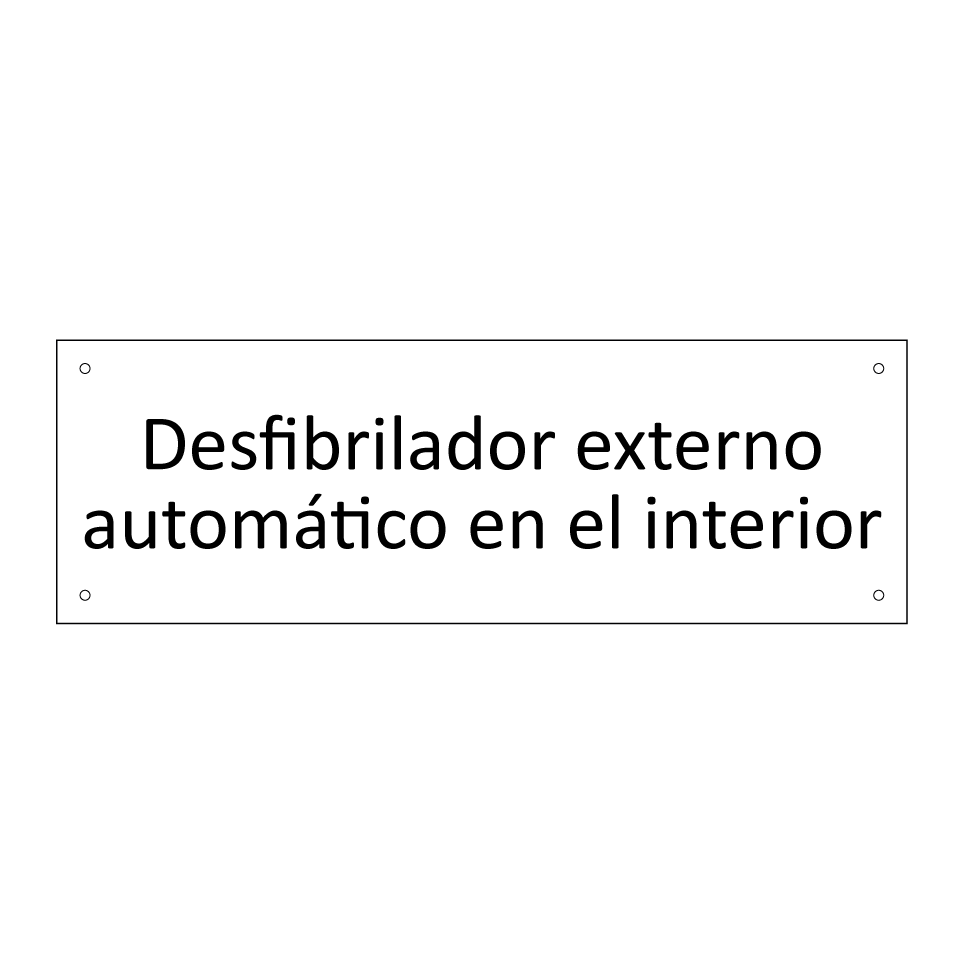 Desfibrilador externo automático en el interior