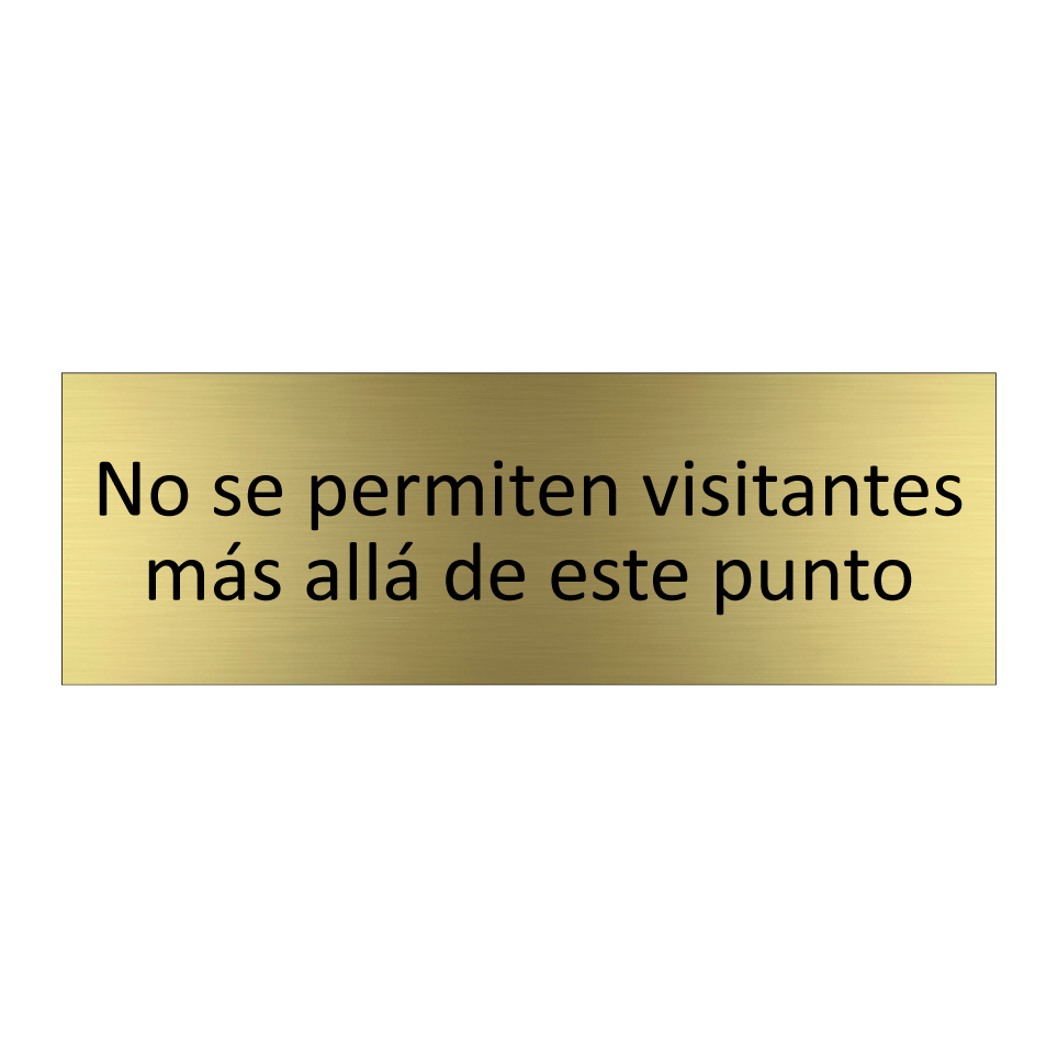 No se permiten visitantes más allá de este punto