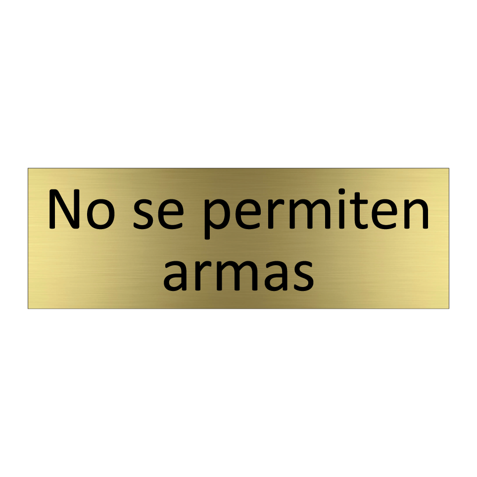 No se permiten armas
