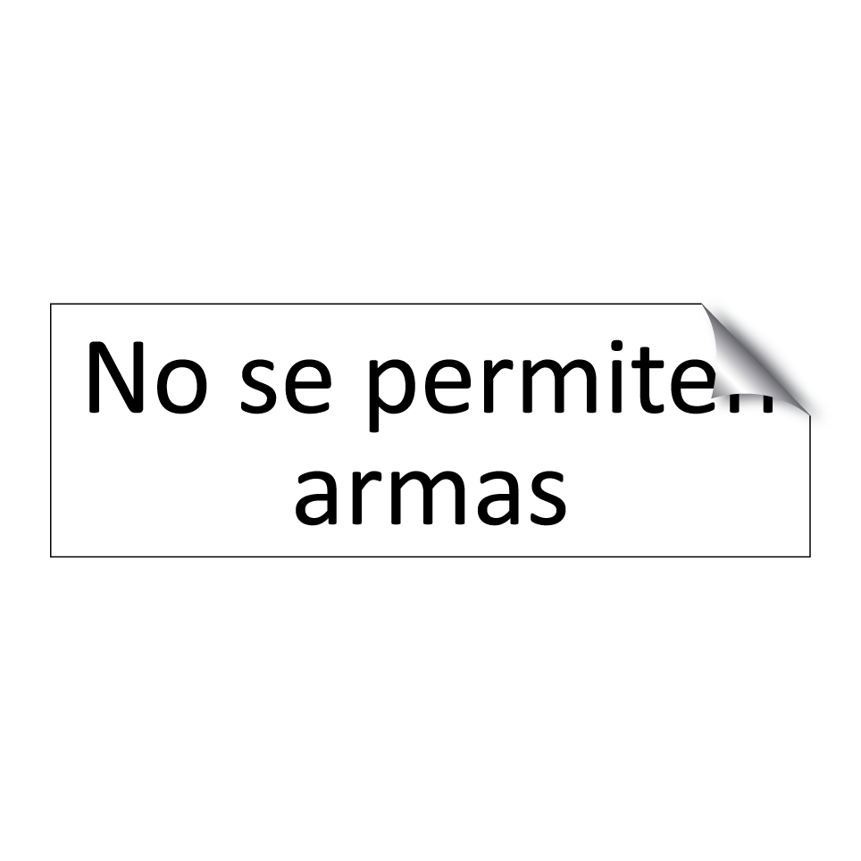 No se permiten armas