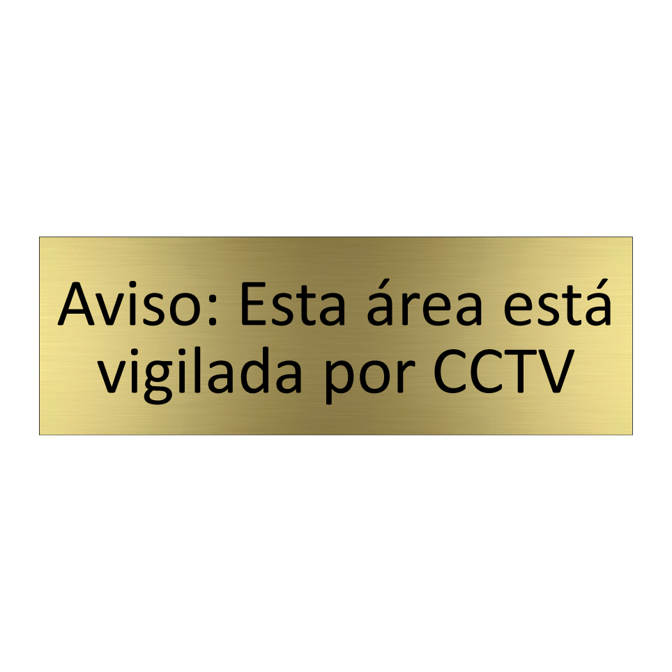 Aviso: Esta área está vigilada por CCTV