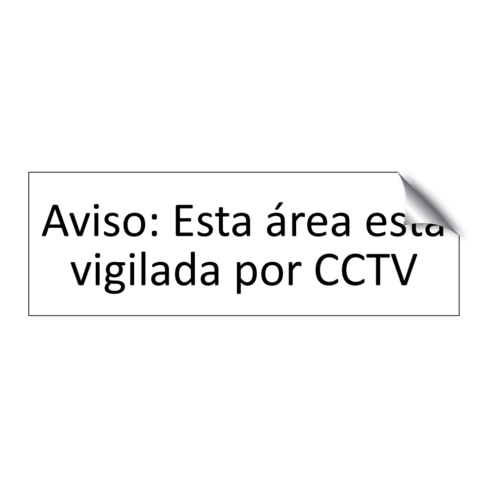 Aviso: Esta área está vigilada por CCTV