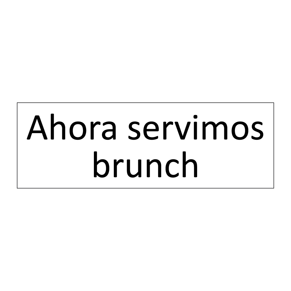 Ahora servimos brunch
