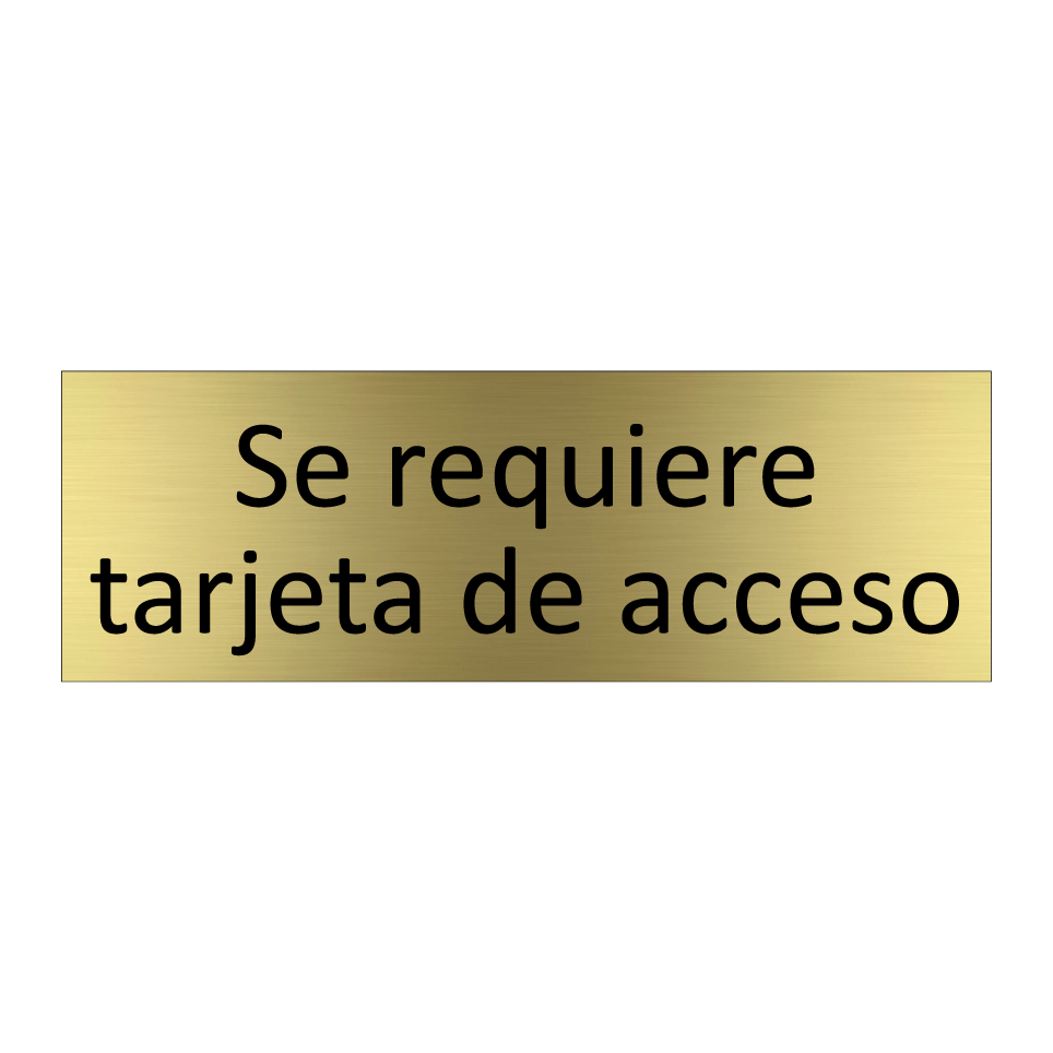 Se requiere tarjeta de acceso