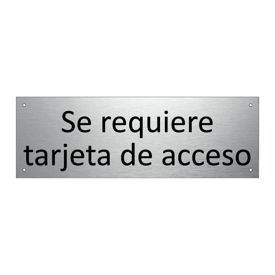 Se requiere tarjeta de acceso