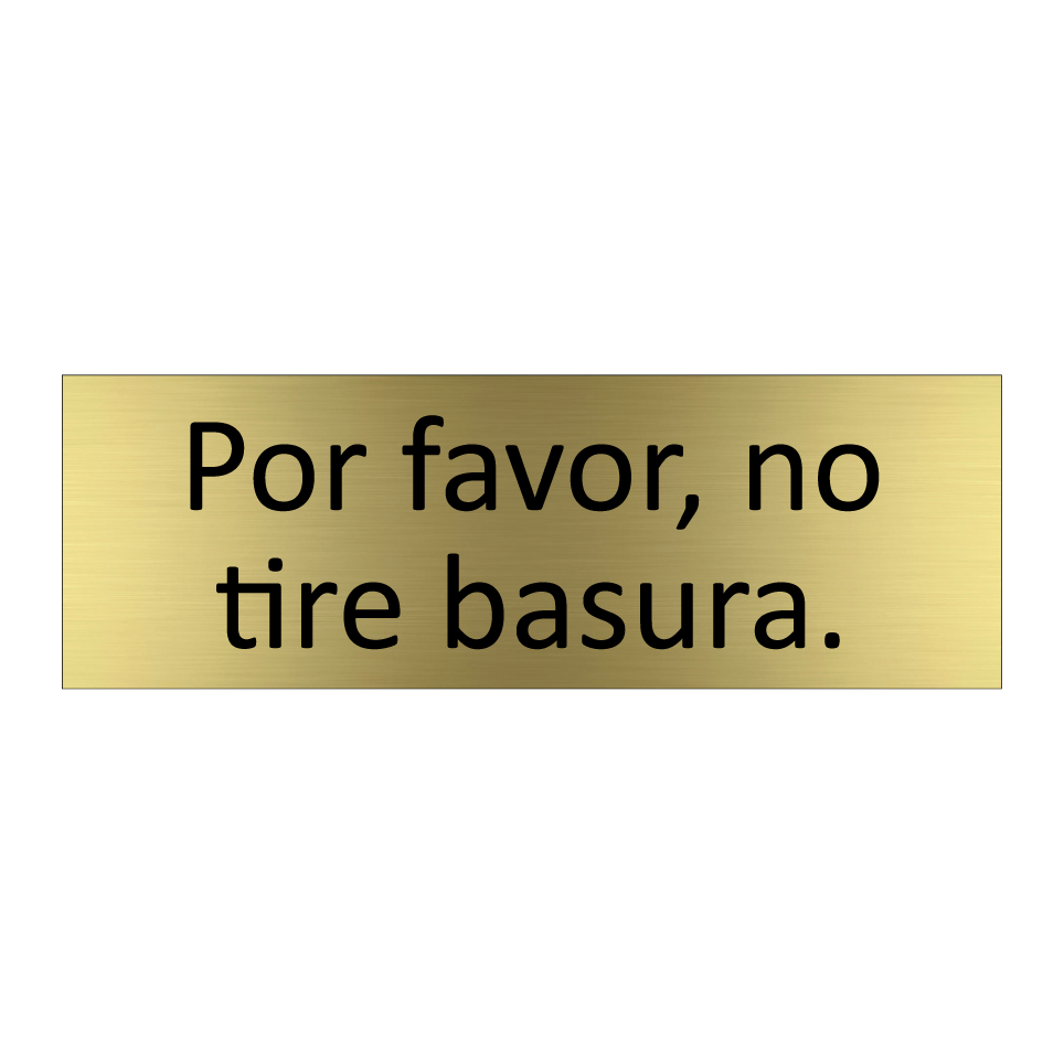 Por favor, no tire basura.