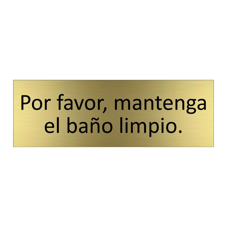 Por favor, mantenga el baño limpio.