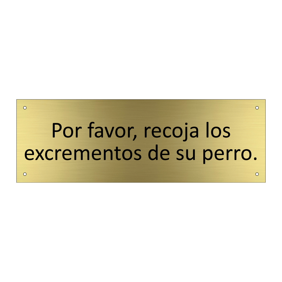 Por favor, recoja los excrementos de su perro.