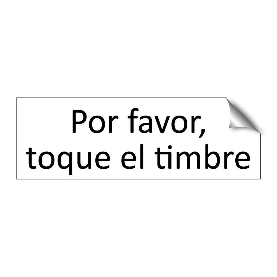 Por favor, toque el timbre