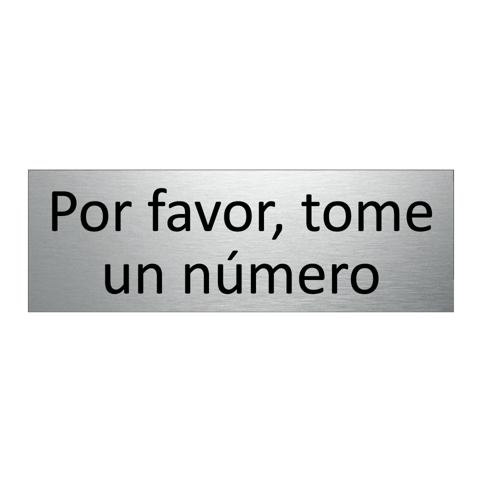 Por favor, tome un número