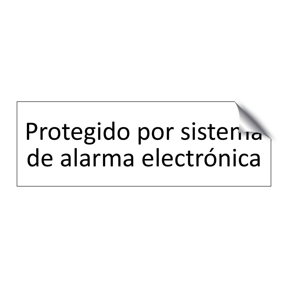 Protegido por sistema de alarma electrónica