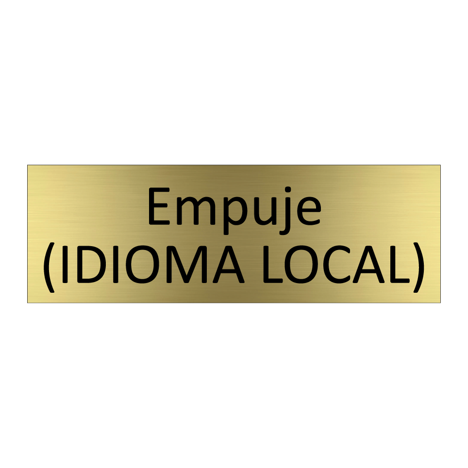 Empuje (IDIOMA LOCAL)