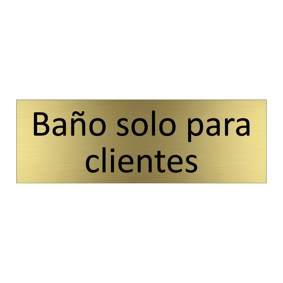 Baño solo para clientes