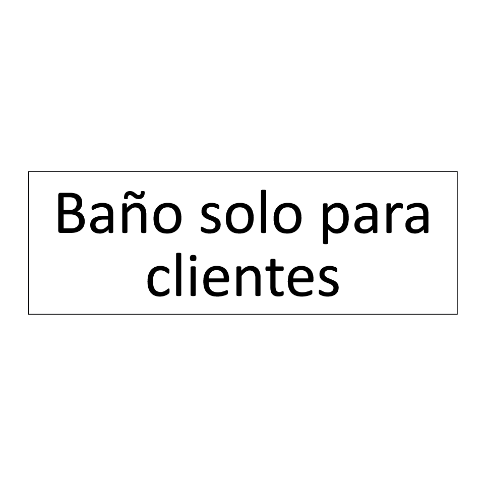 Baño solo para clientes