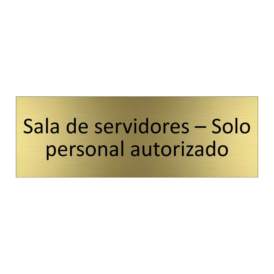 Sala de servidores – Solo personal autorizado