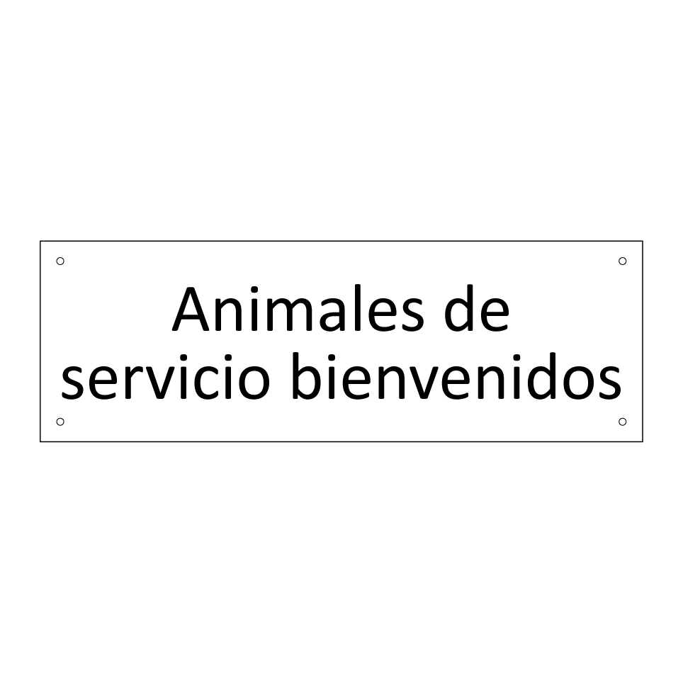 Animales de servicio bienvenidos