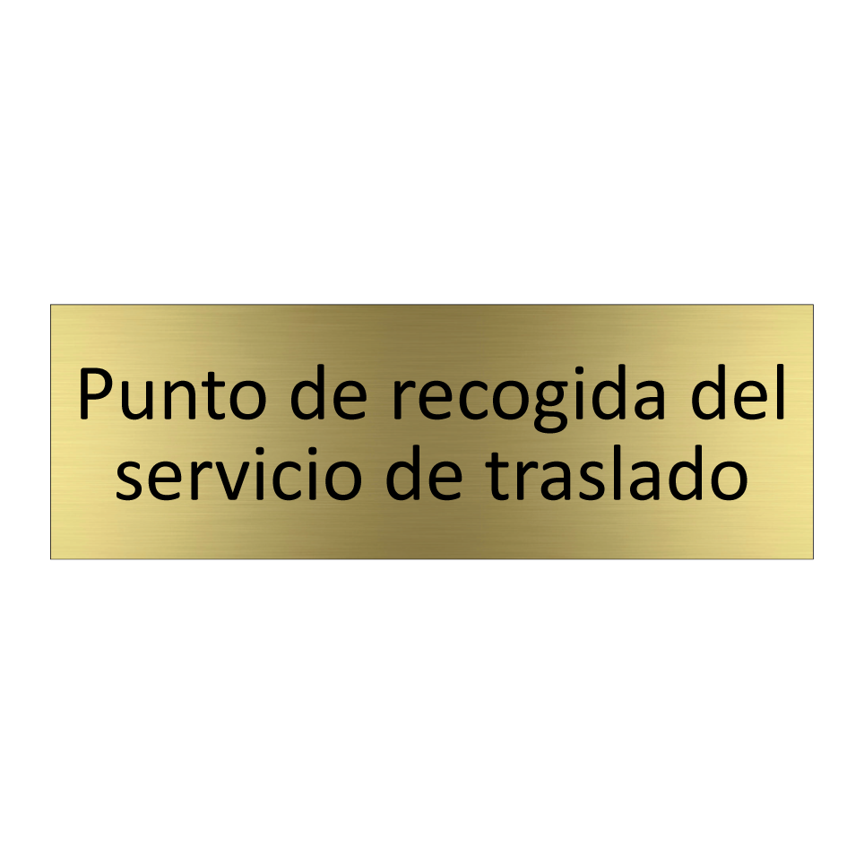 Punto de recogida del servicio de traslado