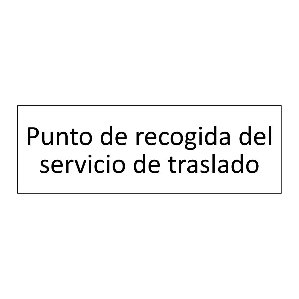 Punto de recogida del servicio de traslado